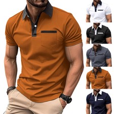Men's Short Sleeve Slim Fit Polo Shirts Summer Shirts Casual Golf Shirt