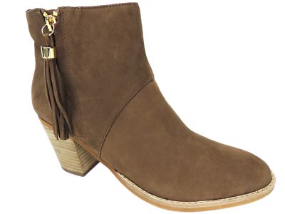 Steve Madden Women's Beti Booties Brown Nubuck Ankle Boots Size 9.5 M