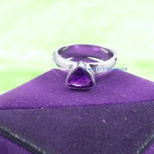 Natural Amethyst Gemstone 925 Sterling silver Ring for men's #4432