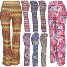 Womens Wide Leg Palazzo Pant, High Waist Stretch Loose Hippie Gypsy Yoga, Dance