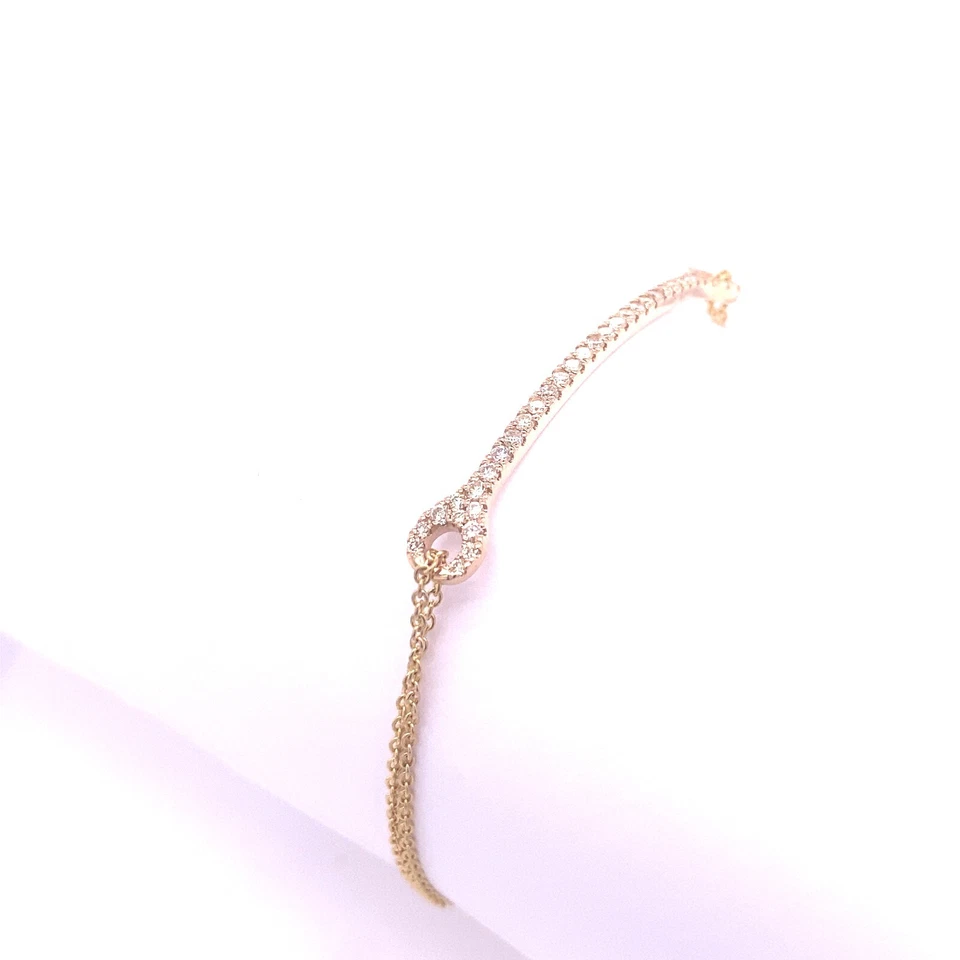 14ct Yellow Gold Natural Yellow Diamonds Bar Bracelet, 0.54ct - Image 3 of 4