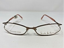 Nicole Miller Eyeglasses Frame CHINTZ Ballerina Brown 51-17-135 Brown/Pink DG33