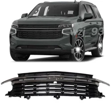 Front Grille Gloss Black for 2021-2023 Chevy Suburban Tahoe LS LT RST Premier