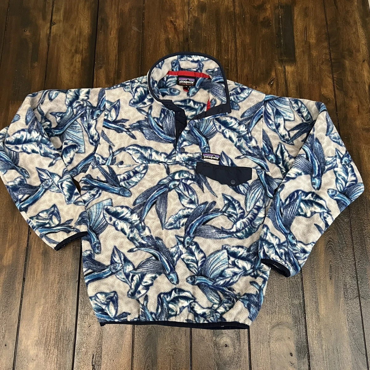 Patagonia Synchilla Fleece Flying Fish RARE Print