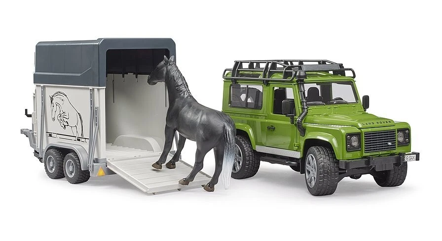 Bruder land rover defender 02592 jeep con rimorchio - Immagine 2 di 4