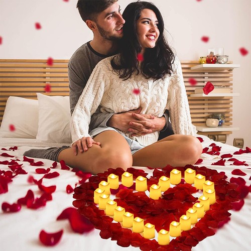 Led Tea Lights Candles LED Flickering Flameless Battery Operated Wedding UK^ - Picture 9 of 19