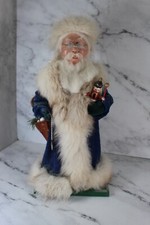 Vintage Santa Claus Standing Figure Clay Face 16"