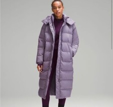 Nwt Lululemon Wunder Puff Jacket *long~size:0,4~white &purple Ash