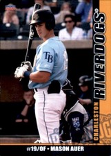 2022 Charleston RiverDogs Choice 1 Mason Auer Springfield Missouri Baseball Card