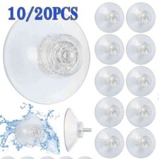 10/20PCS Strong Suction Cups with Screw Rod 1.8" Clear For Kitchen Glass Window