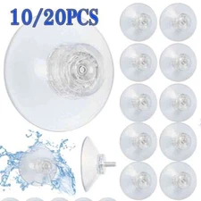 10/20PCS Strong Suction Cups with Screw Rod 1.8" Clear For Kitchen Glass Window