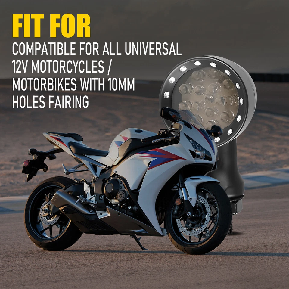 For Yamaha V Star 250 650 950 1100 1300 LED Blinker Brake Turn Signals Lights - Image 2 of 4