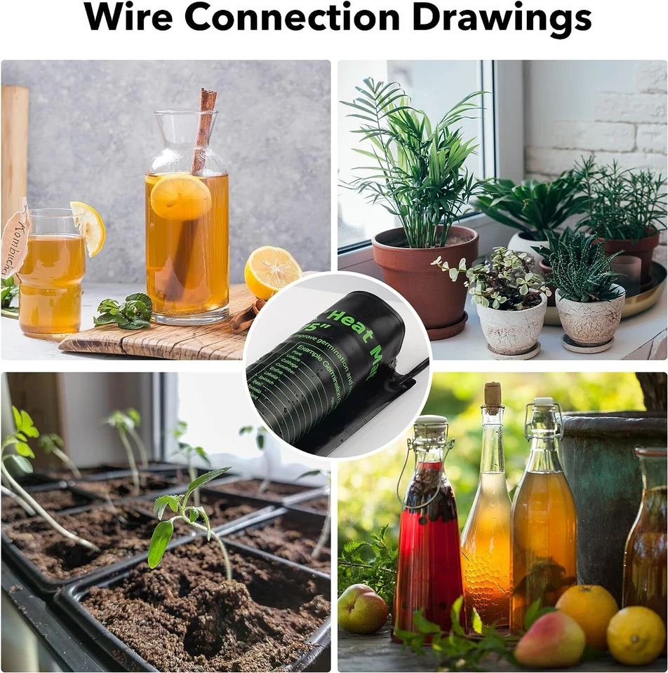 Paquete de 4 alfombrillas térmicas hidropónicas cálidas impermeables BN-LINK 10" X 20" Foto 2 de 4