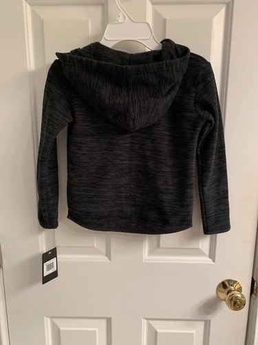 NWT-Boys Hurley Black Heather Hooded Zip-Up Jacket-Size 4 - Picture 8 of 12
