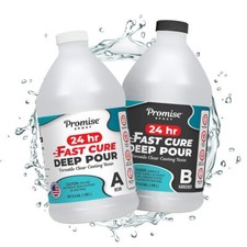 Epoxy Fast Cure Deep Pour Resin 1 Gallon Clear UV Resistant for Crafts