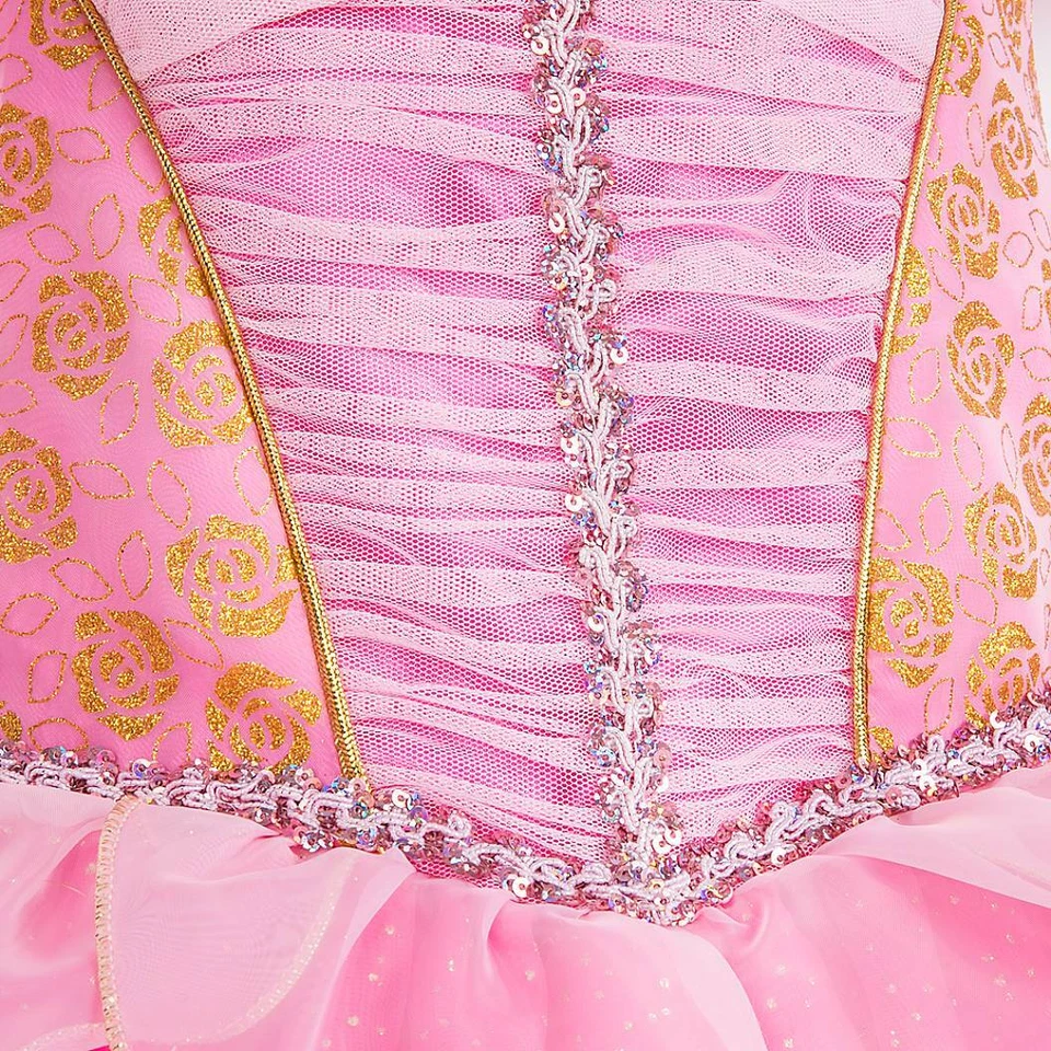 Novo Vestido Fantasia Aurora Disney Store Meninas Malévola Bela Adormecida 4,5/6 - Imagem 3 de 4