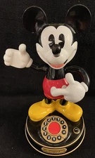 1997 Telemania Mickey Mouse Telephone - Animated Talking - No Handset