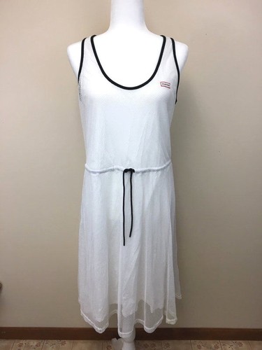 Black Mesh Swim Cover Up Dress Medium 