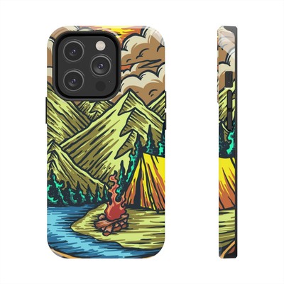 CAMPING TREKKING MOUNTAINS CAMPFIRE OUTDOORS Tough Phone Cases, Case-Mate