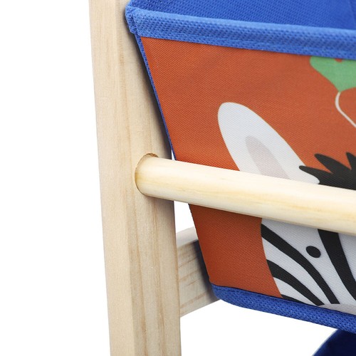 Wooden Kids Children Toy Storage Rack shelf with 6 Bags tidy Organizer Playroom - Picture 16 of 17
