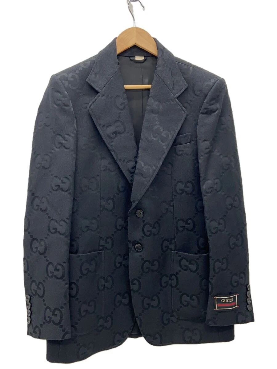 GUCCI GG Giacca Sartoriale 50 Cotone BLK Modello All Over 680759
