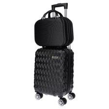 2 tlg Hartschalen Kofferset Reisekoffer Trolley Koffer TSA Kosmetiktasche Beutel