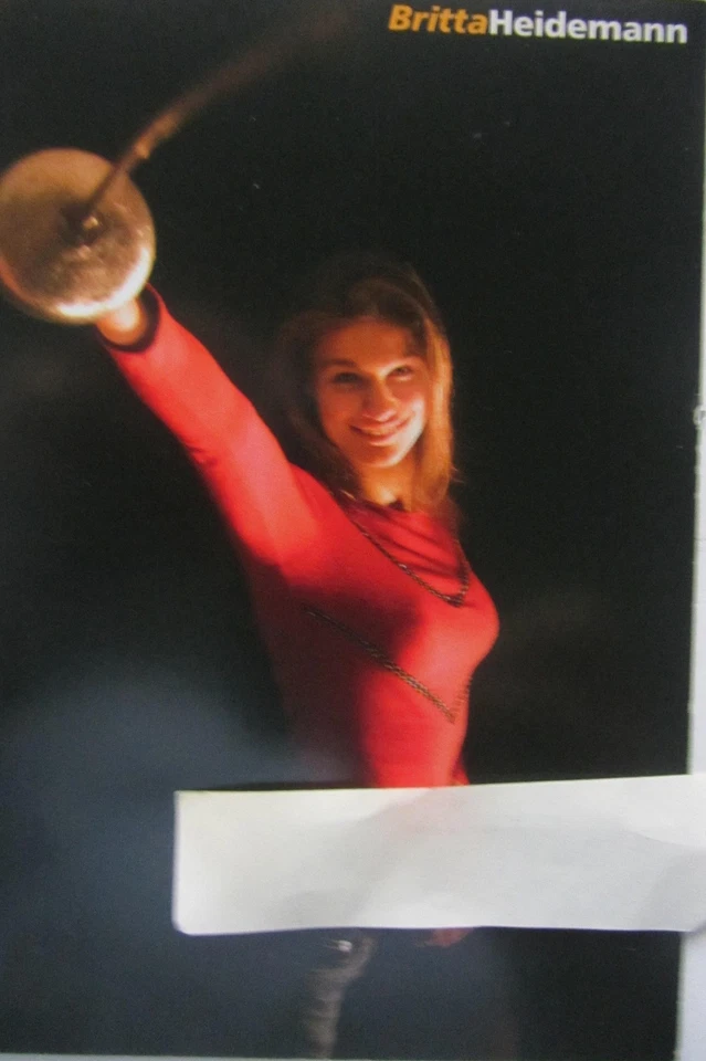 Altes Originalautogramm BRITTA HEIDEMANN von 2004 - Olympia  2004/08/12  Fechten - Bild 2 von 2
