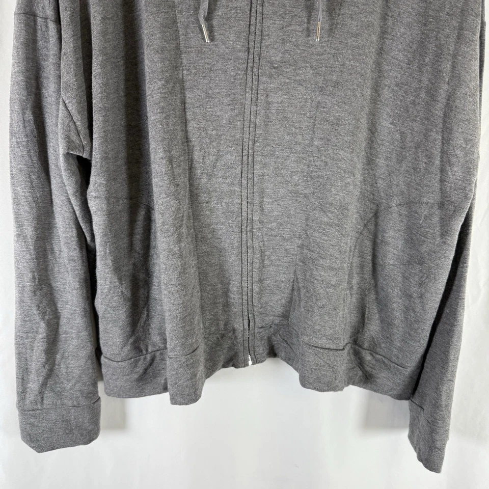 Sudadera con Capucha Soma Wknd Para Mujer XL Gris Cremallera Completa Bolsillos con Cordón Suave Foto 3 de 4