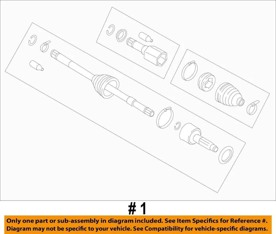 2015-2019 Subaru Legacy Axle Shaft Front Driver Cv C/v QQZ87 - Image 4 of 4