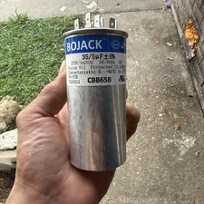 BOJACK CBB65B 60/5 uF MFD ±6% 370V/440V AC -40/+70 C Start Capacitor