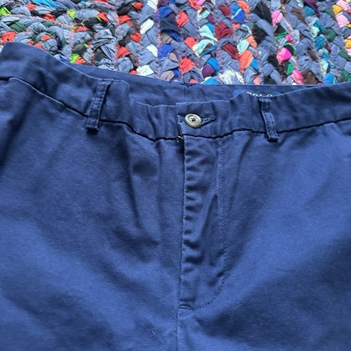 Polo Ralph Lauren Navy Blue Chino Pants Boys Size 18 Stretch Pony Logo Preppy - Picture 4 of 11