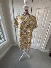 Lulus Women's Dandy Lion Yellow Print Shift Dress Size Large