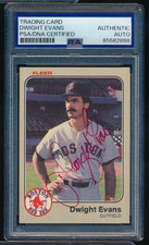 1983 Fleer #183 Dwight Evans signed auto autograph PSA/DNA crisp red sharpie