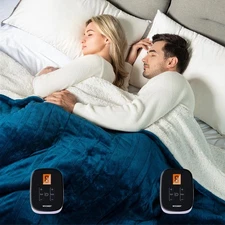 Electric Blanket King Size 100" x 90", Heated Blanket with Dual Controllers, ...