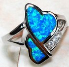 Australian Opal Inlay 925 Solid Sterling Silver Ring Sz 7 GA3-3 — photo 1