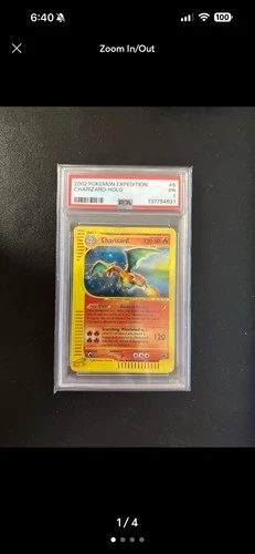 2002 Pokémon Expedition Charizard Holo Card 6/165 PSA 1