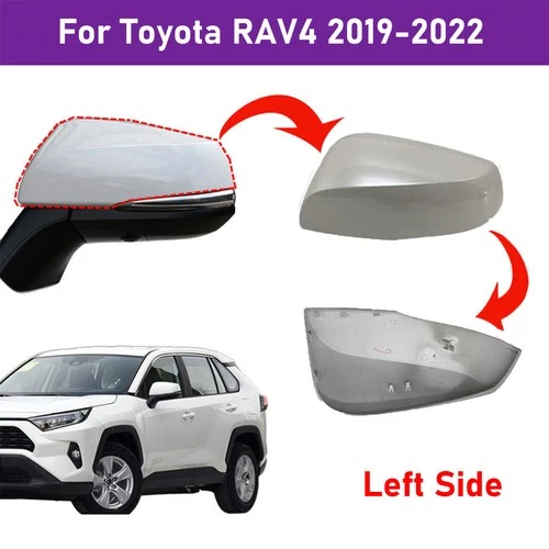 Left Side For Toyota RAV4 2019 2020-2022 Rear View Mirror Cap Wing Cover White