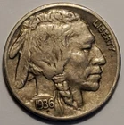 Nicer low mintage 1936 S Buffalo Head Nickel
