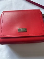 Kate Spade New York Avva Arbour Hill Red Pink Leather Crossbody Bag - $199