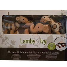 Lambs And Ivy Cocoa Jungle Animals Baby Musical Crib Mobile NEW