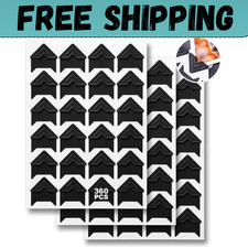 360 Pcs Photo Corners Self Adhesive, Scrapbooking Photo Mounting Corners, Black