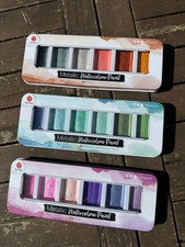 Metallic Aquarellfarben mit Brush Pen / Water...