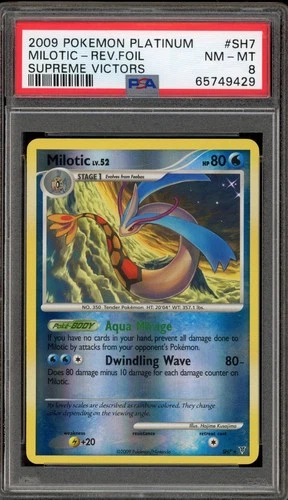 Pokemon Milotic Reverse Holo Supreme Victors SH7/147 PSA 8