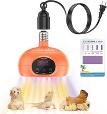 Chicken Coop Heater Lamps,200W-350W-500W Reptile Heating Lamp Upgraded with UVA