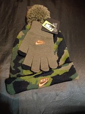 Nike Hat And Gloves Set Youth Size Camo Brand New