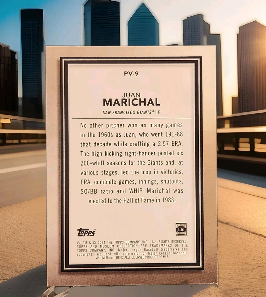 2024 Topps Museum Collection JUAN MARICHAL Private Viewing SP Card - Image 2 of 2