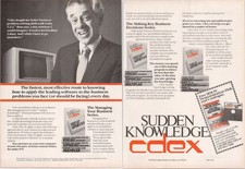 Codex Sudden Knowledge 1984 Vintage Print Ad Lotus 1-2-3 IBM PC