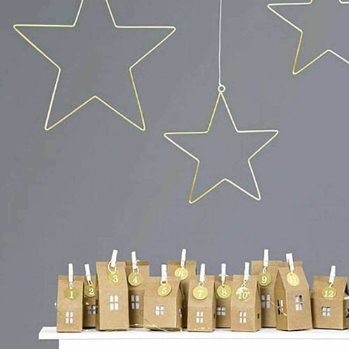 Gold Metal Hanging Stars | Wire Christmas Party Decorations - Set of 2  5900779113060 | eBay