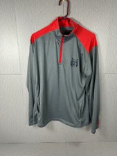 Champion Arizona Wildcats 1/4 Zip Pullover Sweatshirt Mens Size L Gray Red