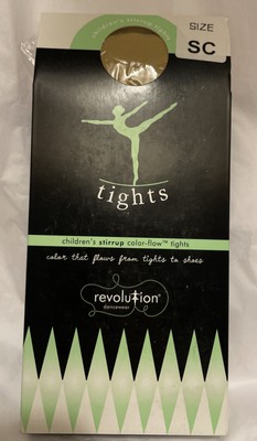 Color Flow Stirrup Tights Dark Tan Size 